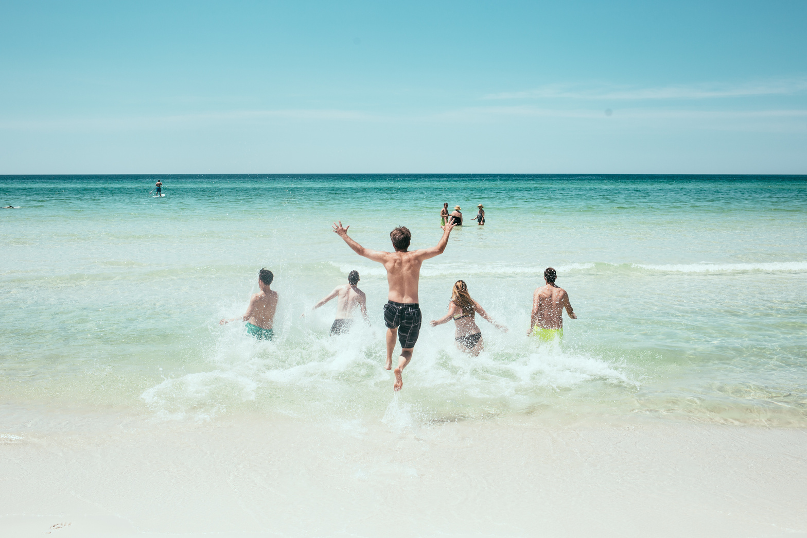 Friends Having a Good Time in the Beach
